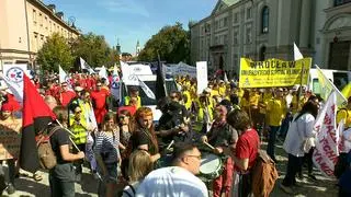 Protest pracowników ochrony zdrowia