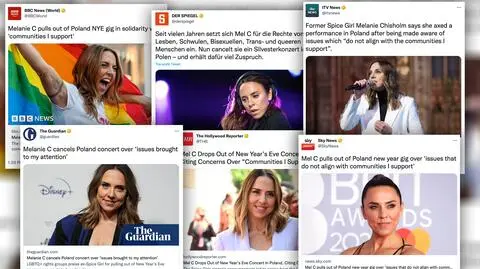 Melanie C odwołała występ w Polsce. Reakcja światowych mediów