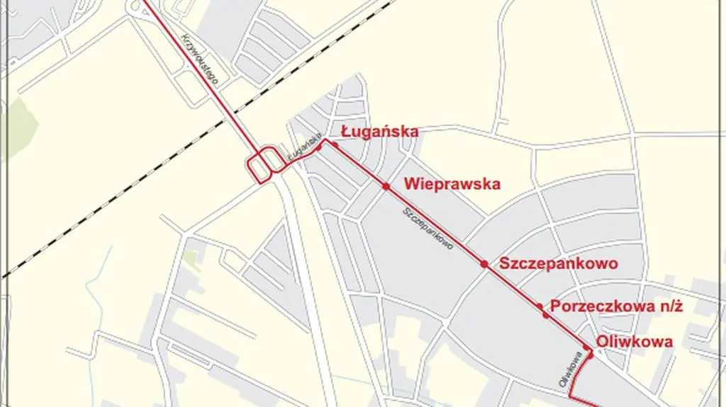 Schemat linii 54