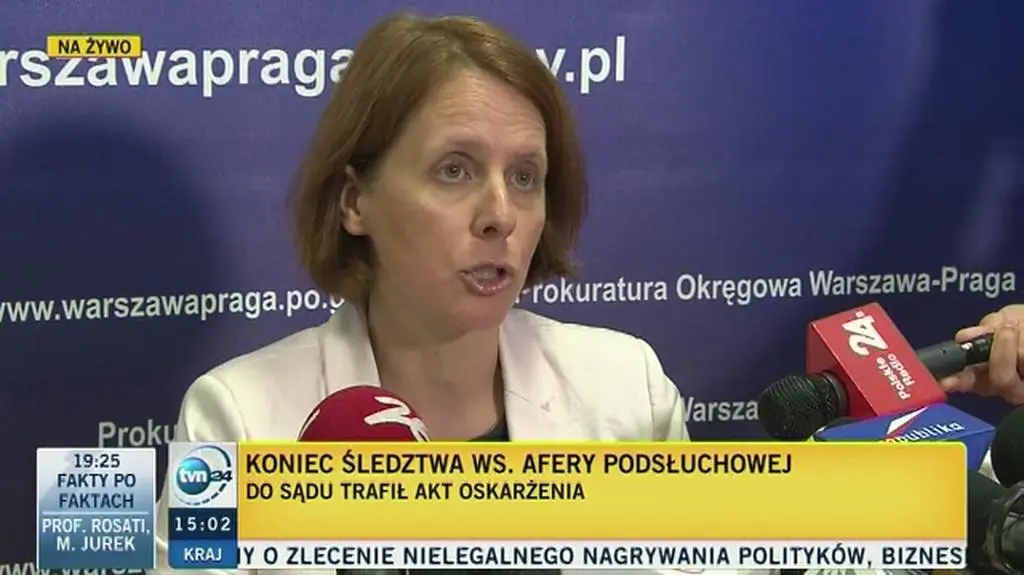 Konferencja prokuratury po zakończeniu śledztwa w sprawie afery podsłuchowej