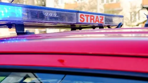 Strażacy pomogli opatrzyć lekko ranną kobietę