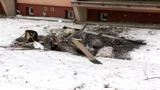 Skutki pożaru w mieszkaniu w Katowicach