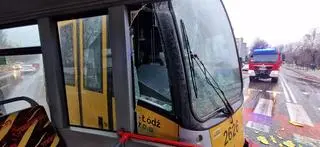 Zderzenie tramwaju z autobusem w Zgierzu
