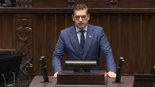 Krystian Łuczak w Sejmie. Zdjęcie z 22 listopada 