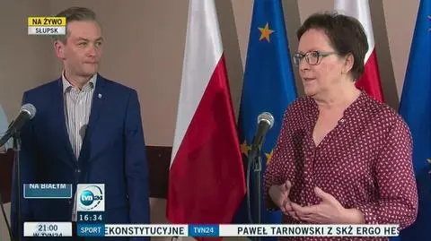 Premier Ewa Kopacz spotkała sie z Robertem Biedroniem