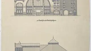 Markthalle II - projekt elewacji, 1904