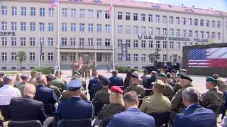 Ceremonia zmiany dowódcy wojsk amerykańskich w Poznaniu