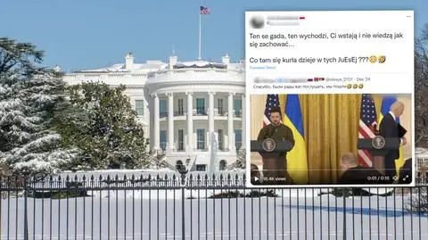 Biden wyszedł z konferencji, gdy Zełenski przemawiał? To przerobione nagranie 