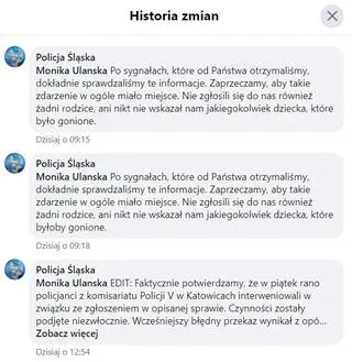 Komentarze Policji Śląskiej pod swoim postem, zamieszczonym 24 maja o 8.39