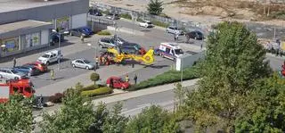 Wypadek przy budowie bloku w Krakowie. Pracownik trafił do szpitala