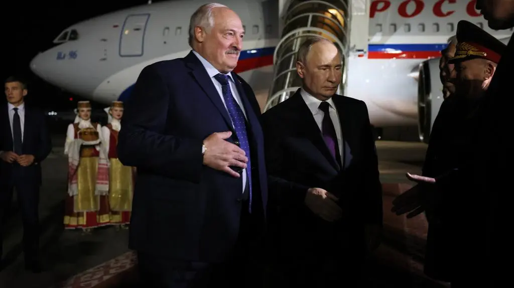 Putin przyleciał do Mińska. Zdjęcie z 23 maja  