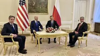 Antony Blinken, Joe Biden, Andrzej Duda i Paweł Soloch