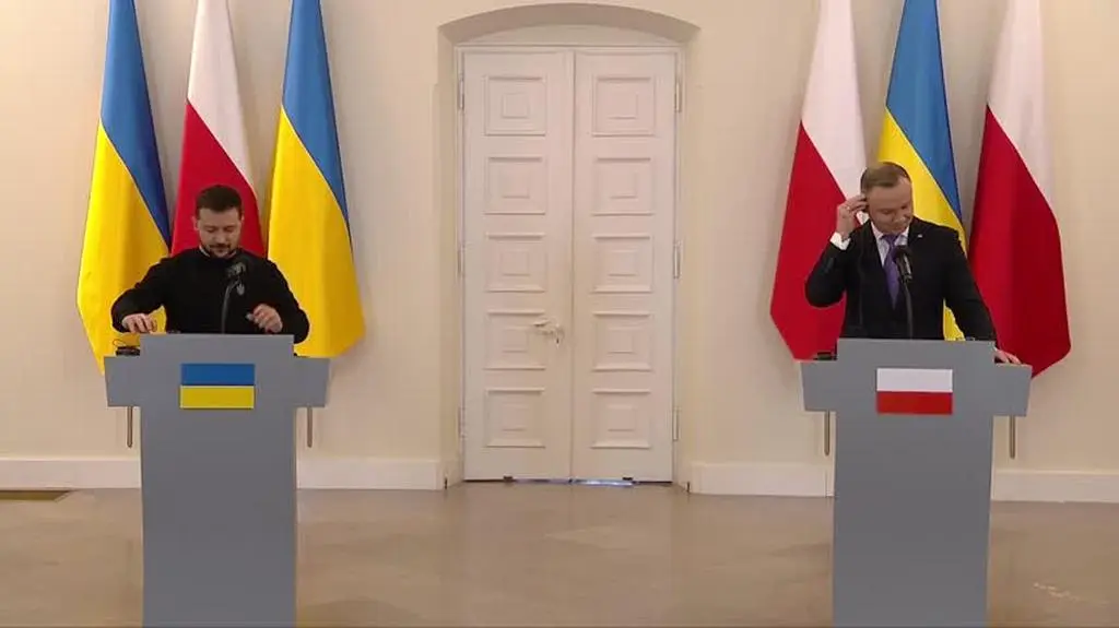 Cała wypowiedź Wołodymyra Zełenskiego z konferencji z Andrzejem Dudą