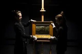 Obraz "Wiejskie chaty pośród drzew" Vincenta van Gogha