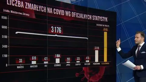Przez siedem miesięcy na COVID-19 zmarło 3176 osób. W samym listopadzie już 8143