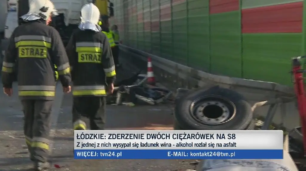 Na drodze rozlał się alkohol