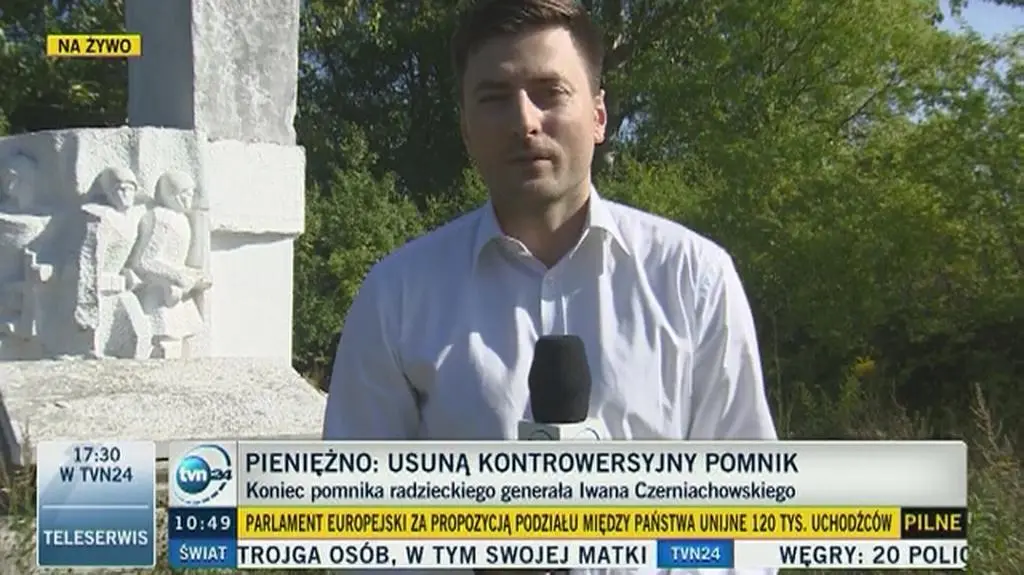 W Pieniężnie rozebrano pomnik radzieckiego generała