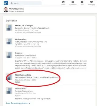 "Praktykant w sądzie"