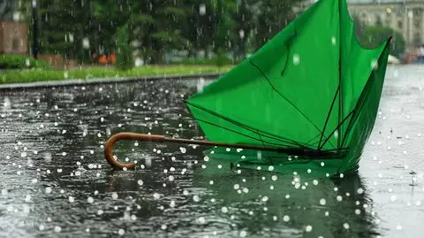 parasol deszcz wiatr grad