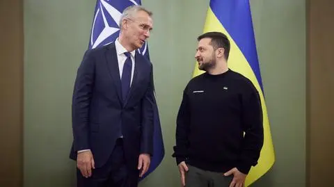 Jens Stoltenberg i Wołodymyr Zełenski w Kijowie