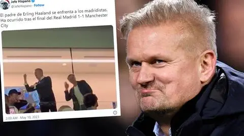 Gest Kozakiewicza w półfinale Ligi Mistrzów. Ojciec Haalanda wyprowadzony przez służby