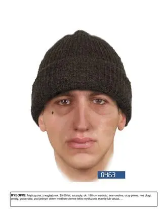 Portret pamięciowy poszukiwanego za usiłowanie zgwałcenia kobiety