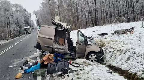 Do groźnego wypadku doszło na trasie z Tarnowa do Kielc