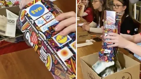 Datek nie zmieścił się w jednej puszce, potrzebna była druga. W sumie trafiło do nich 100 tysięcy złotych