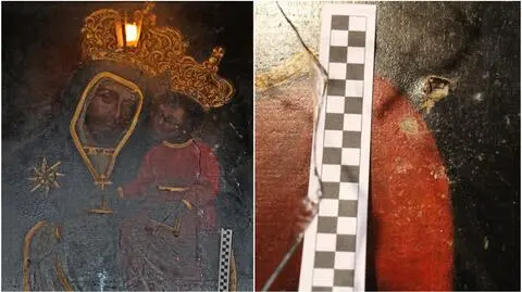 Rzucił kamieniem w zabytkowy obraz, grozi mu więzienie