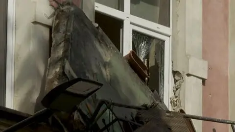 Z kamienicy w Sosnowcu oderwał się balkon