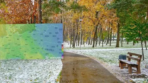 Gdzieniegdzie popada śnieg