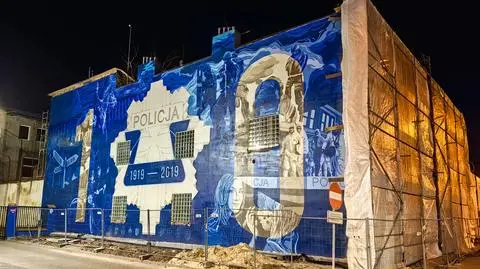 Mural zostanie przykryty styropianem