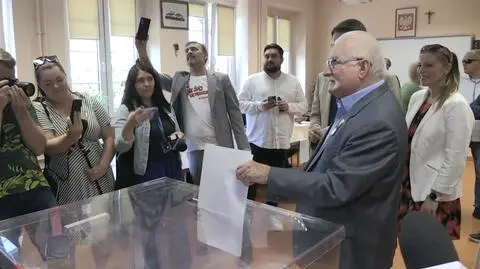 Lech Wałęsa oddał głos w wyborach do Parlamentu Europejskiego 