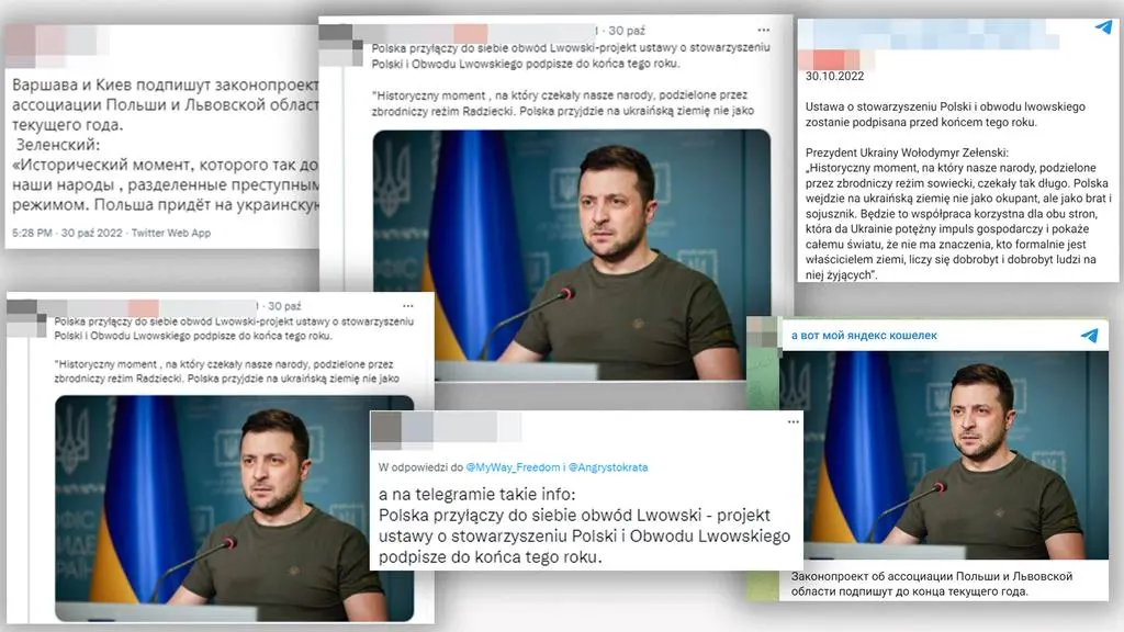 Fejkowe posty pojawiły się w różnych platformach społecznościowych 