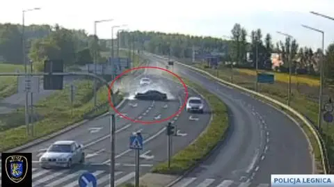 Niebezpieczna sytuacja na drodze w Legnicy