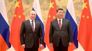 Spotkanie Xi i Putina w lutym 2022 roku w Pekinie