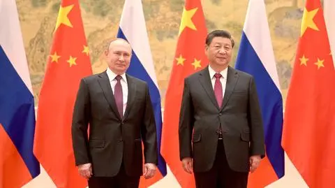 Spotkanie Xi i Putina w lutym 2022 roku w Pekinie