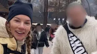 Hanna Turnau i "miś" z Krupówek
