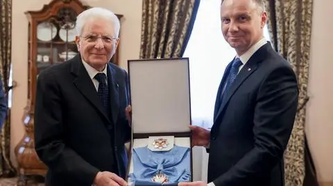 Prezydent Duda przyznał Order Orła Białego Prezydentowi Włoch Sergio Mattarelli