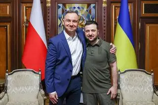 Andrzej Duda i Wołodymyr Zełenski 