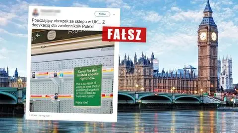 Puste półki w brytyjskim sklepie i "dedykacja dla zwolenników polexit". Nie tak brzmiała