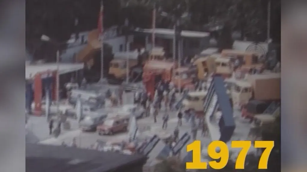 Sprzęt budowlany na Międzynarodowych Targach Poznańskich w 1977 r.