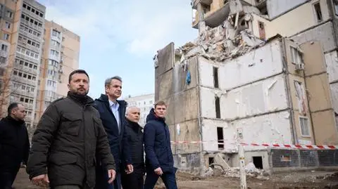 Rosjanie zaatakowali Odessę. Dron uderzył 150 metrów od delegacji premiera Grecji