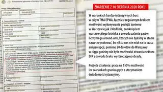 Zgłoszenie zdarzenia z 30 sierpnia
