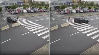 Miał zwrócić uwagę kierowcy, a ten przejechał mu po stopie