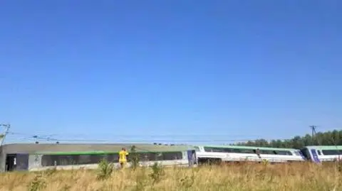 Pociąg wypadek - Sokolniki Suche