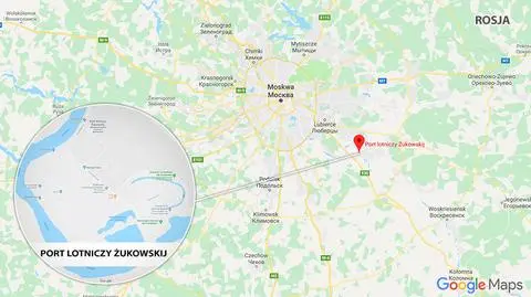 Samolot wylądował w pobliżu lotniska Żukowskij pod Moskwą