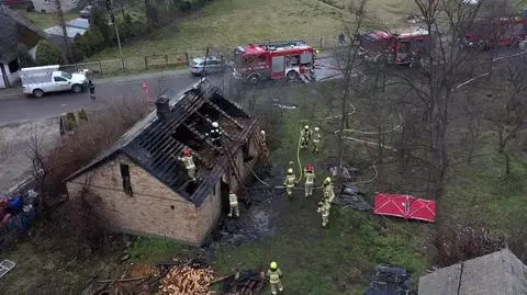 Pożar domu w miejscowości Romaszki
