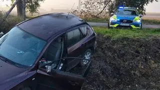 Pościg zakończył się na nasypie kolejowym