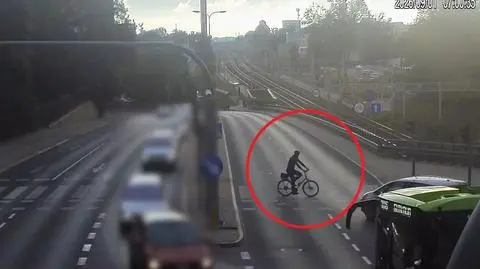 Potrącenie rowerzysty na przejeździe rowerowym